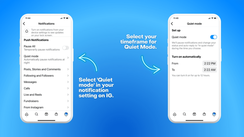 how to turn off Quiet Mode on Instagram