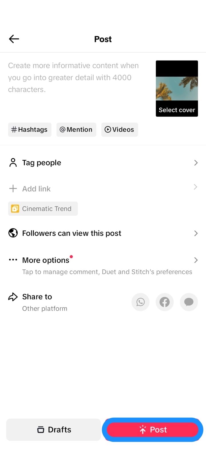 How to make a TikTok slideshow