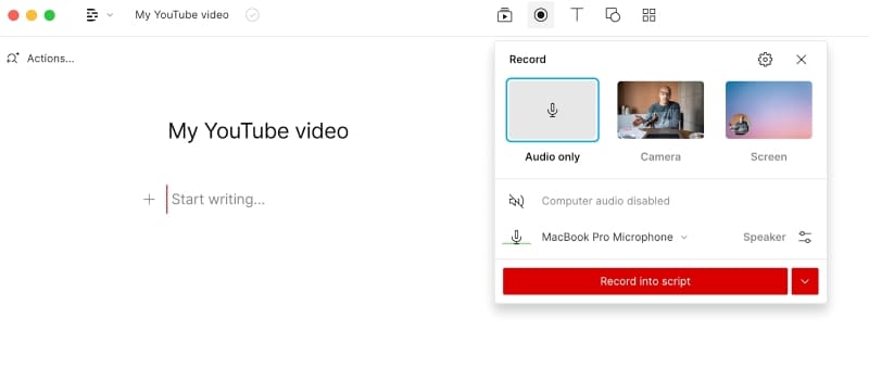 how to record a youtube video