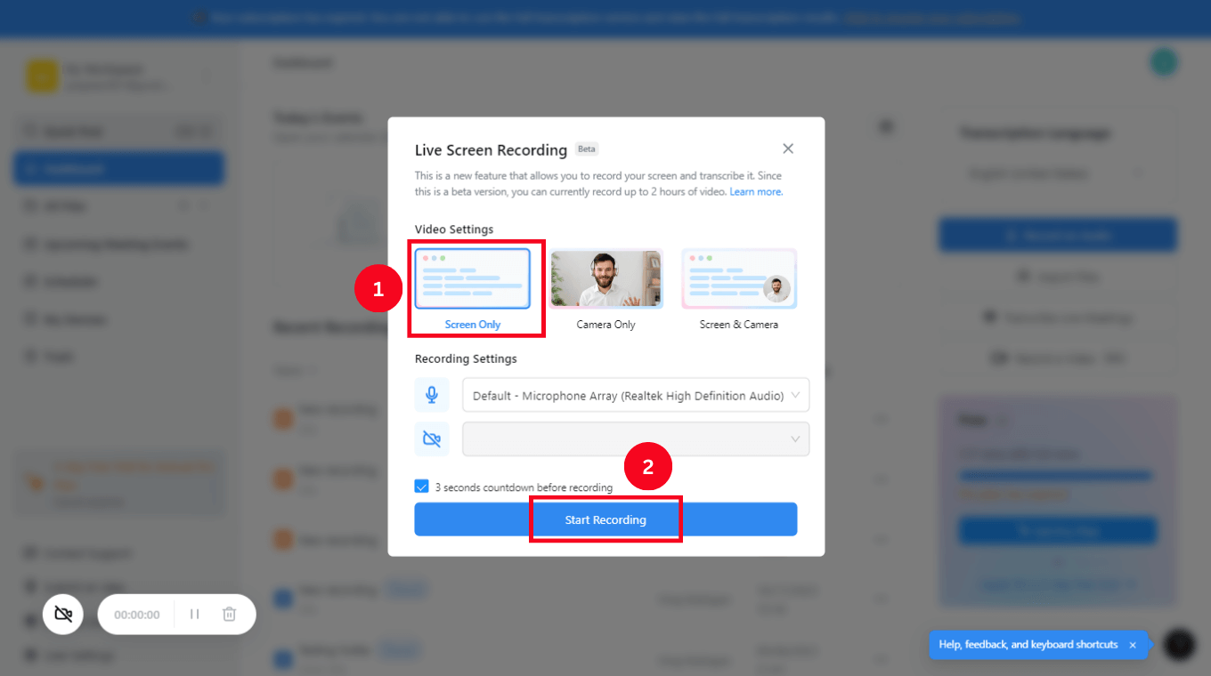 how to record a youtube video