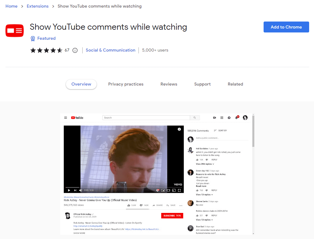 YouTube comment finder