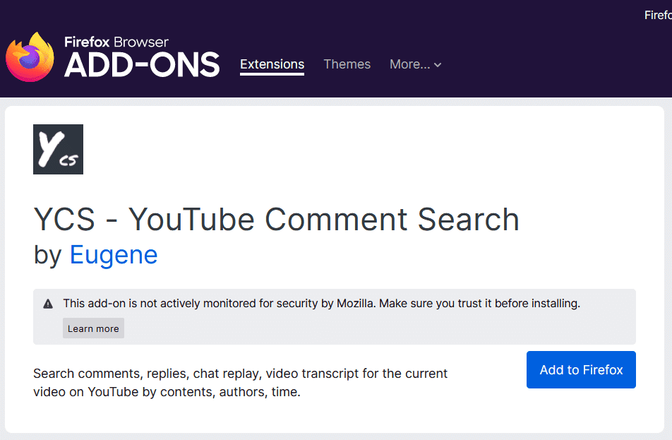 YouTube comment finder