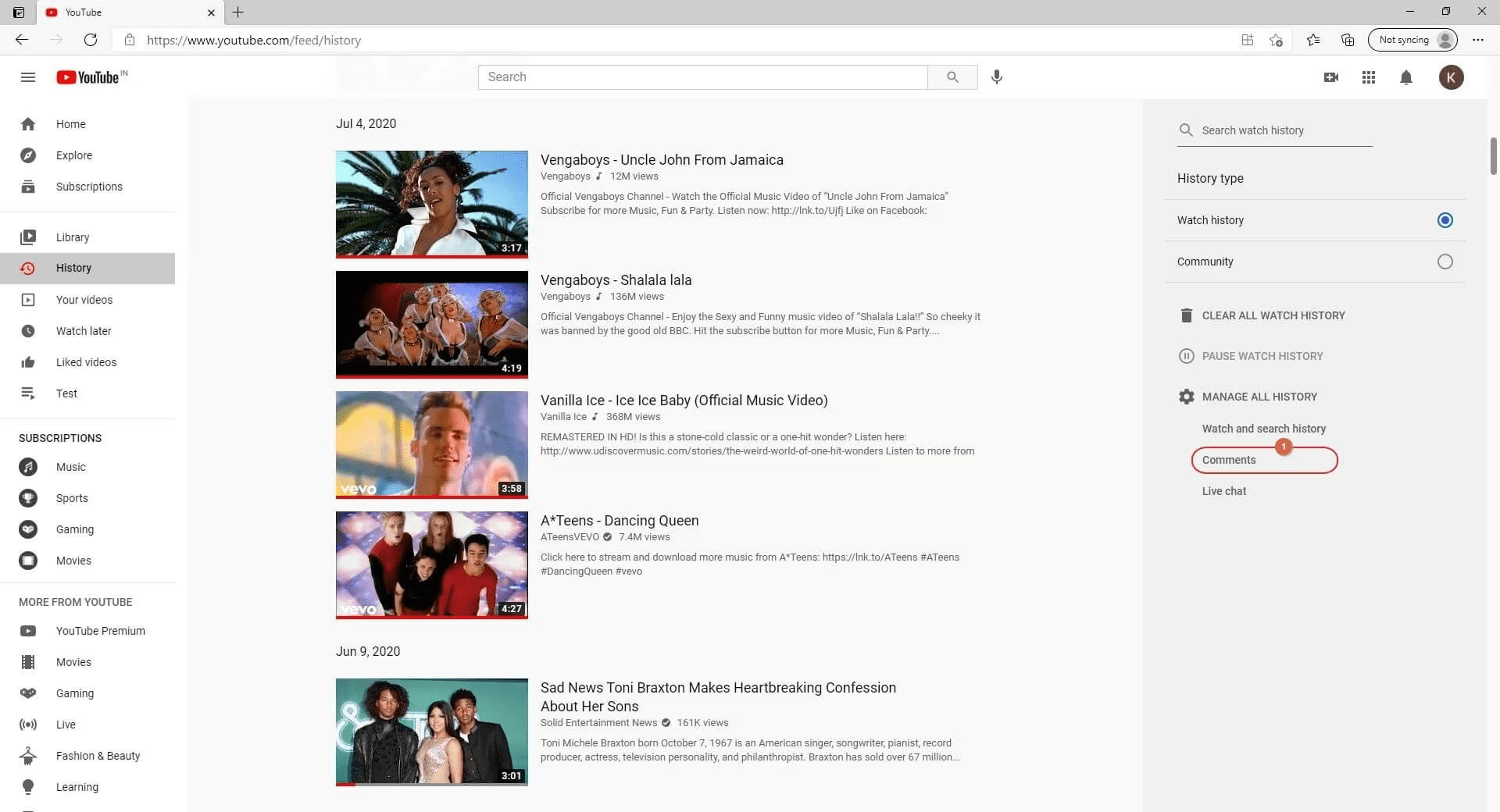 YouTube comment finder