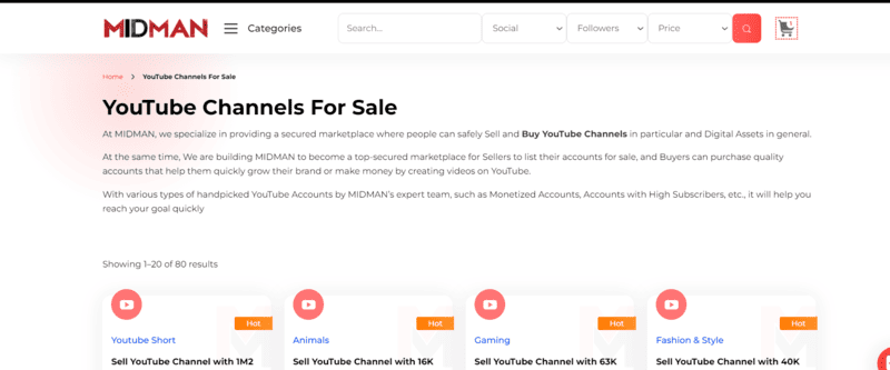 buy youtube channel with 100k subscribers