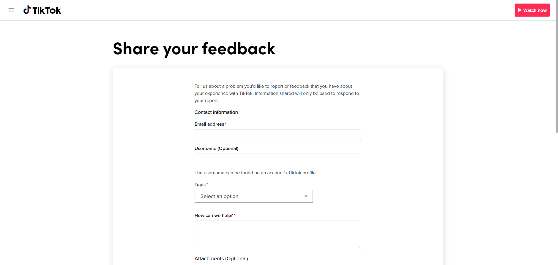 what is tiktok email address