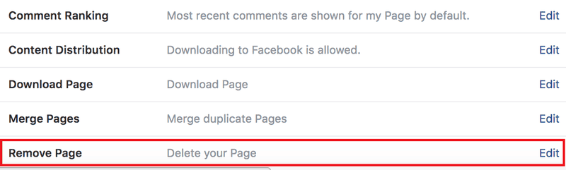 How to delete Facebook page