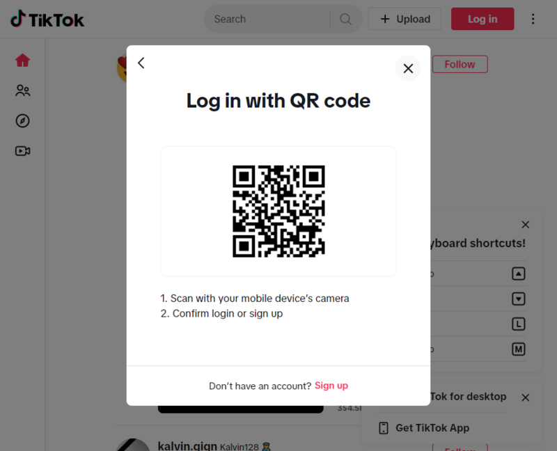 how to login to tiktok