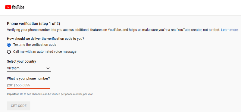 How to verify YouTube channel