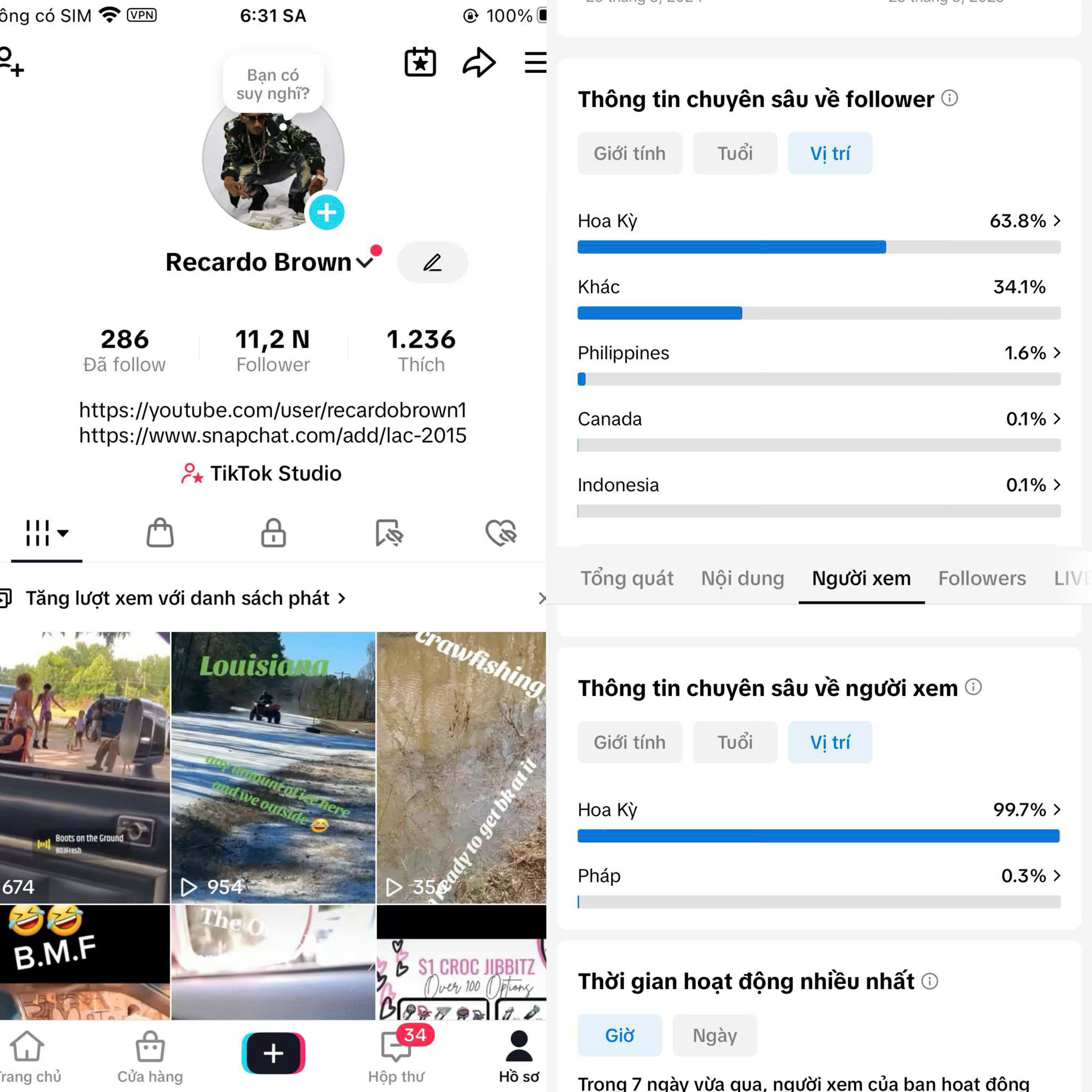 US-based Tiktok Shop account  with 11.2K real follower & English content@Recardo Brown